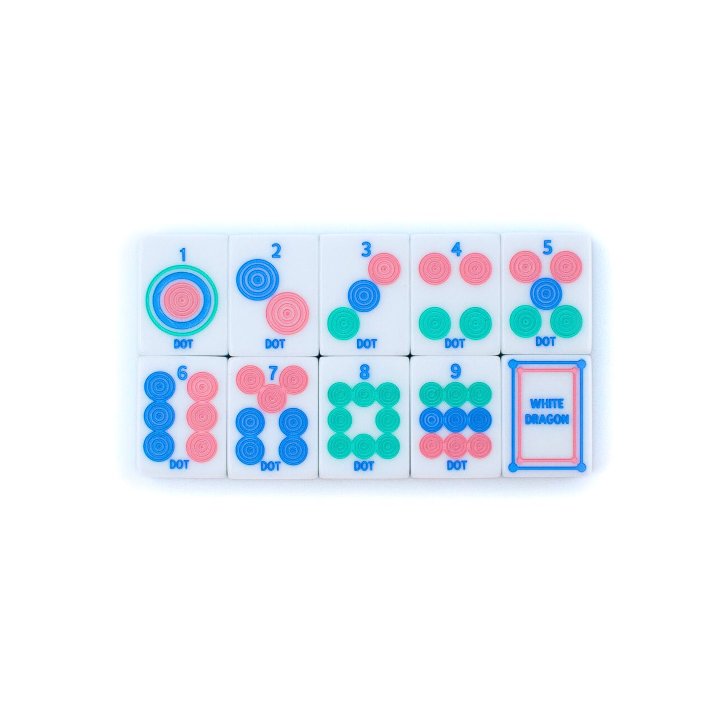 (BACK-ORDER) Crystal Prism Pink | Mahjong with Bold Angles and Vibrant Vibes | Clear Top with Colorful Pattern and Layers