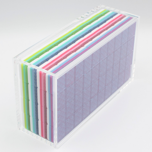 Mahjong Acrylic Display Box (Clear, for Crystal Collection)  |  Sliding Lid  |  For Tile Size 1.25" x 0.9" x 0.7"