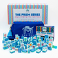 (PRE-ORDER) Crystal Prism Blue | Mahjong with Bold Angles and Vibrant Vibes | Clear Top with Colorful Pattern and Layers