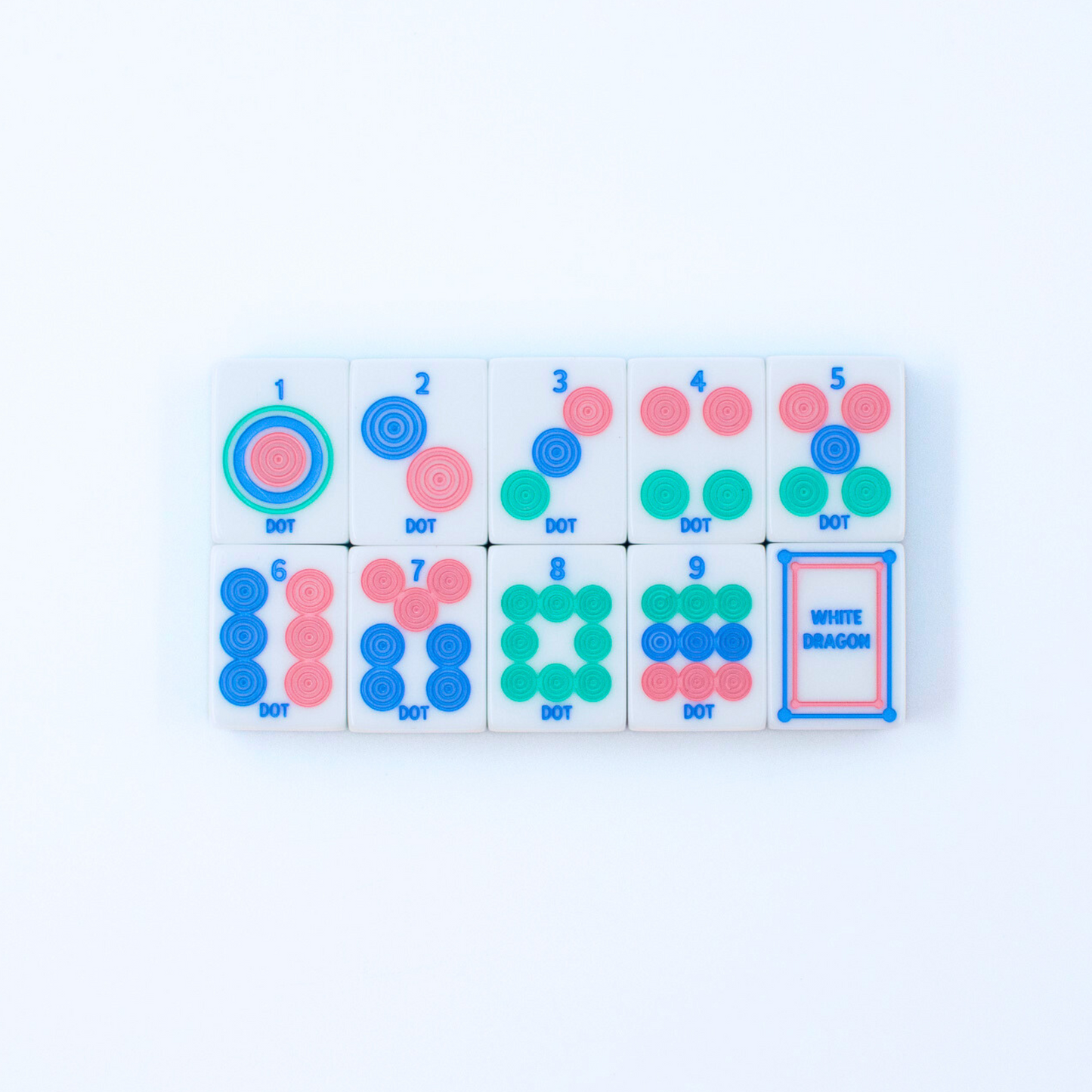 (PRE-ORDER) Crystal Prism Blue | Mahjong with Bold Angles and Vibrant Vibes | Clear Top with Colorful Pattern and Layers
