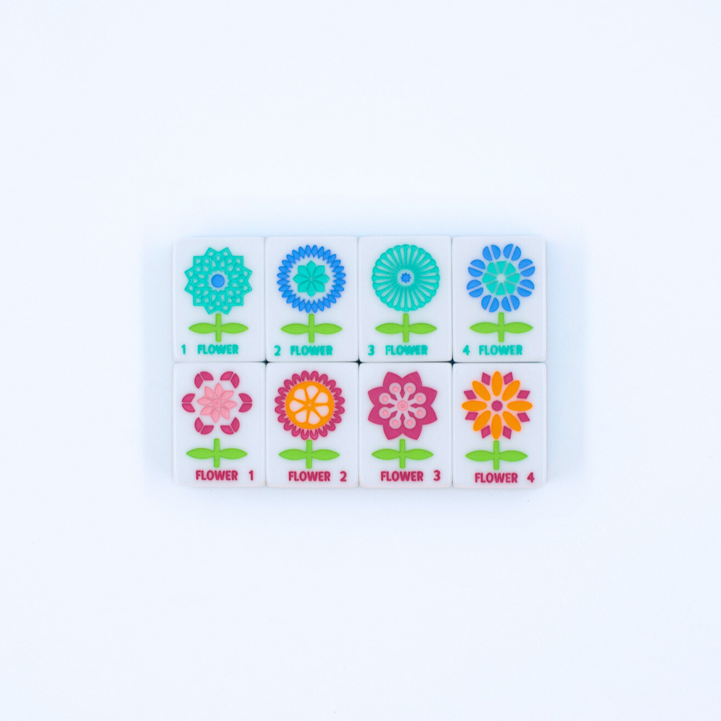 (PRE-ORDER) Crystal Prism Blue | Mahjong with Bold Angles and Vibrant Vibes | Clear Top with Colorful Pattern and Layers
