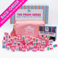 (BACK-ORDER) Crystal Prism Pink | Mahjong with Bold Angles and Vibrant Vibes | Clear Top with Colorful Pattern and Layers