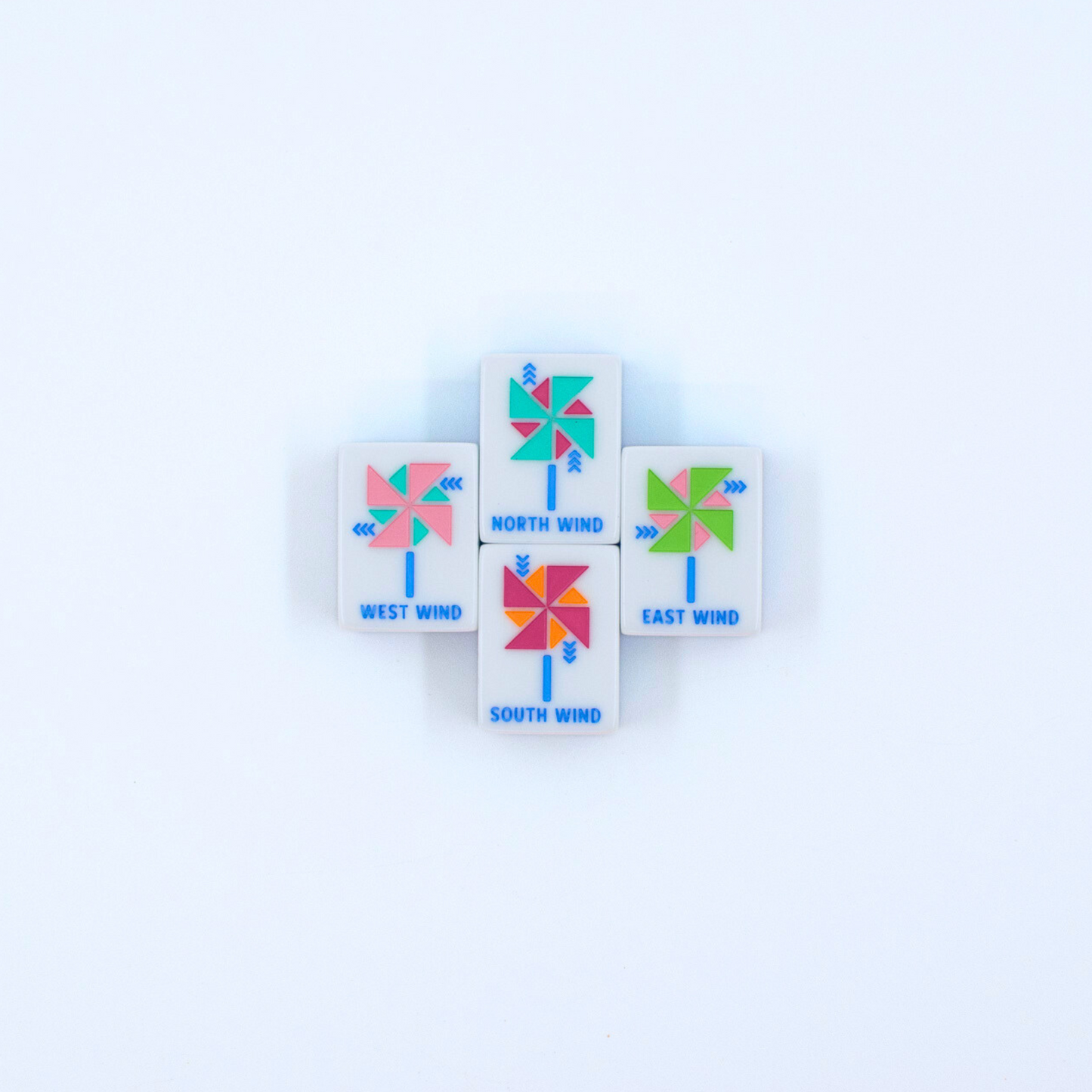 (PRE-ORDER) Crystal Prism Blue | Mahjong with Bold Angles and Vibrant Vibes | Clear Top with Colorful Pattern and Layers