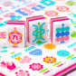 Crystal Prism Pink | Mahjong with Bold Angles and Vibrant Vibes | Clear Top with Colorful Pattern and Layers