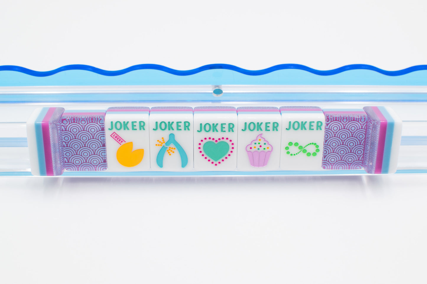 (PRE-ORDER) Crystal Confetti Purple | Mahjong with a Sprinkle of Color and Joy | Clear Top with Colorful Pattern and Layers