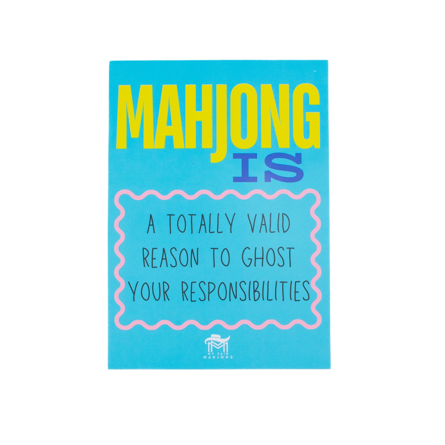 MAHJONG SHUFFLE CARD  |  Mahjong Is Series  |  Sized to Store with League Cards