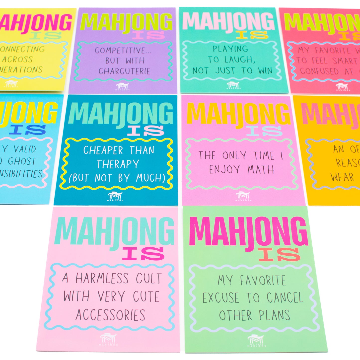 MAHJONG SHUFFLE CARD  |  Mahjong Is Series  |  Sized to Store with League Cards