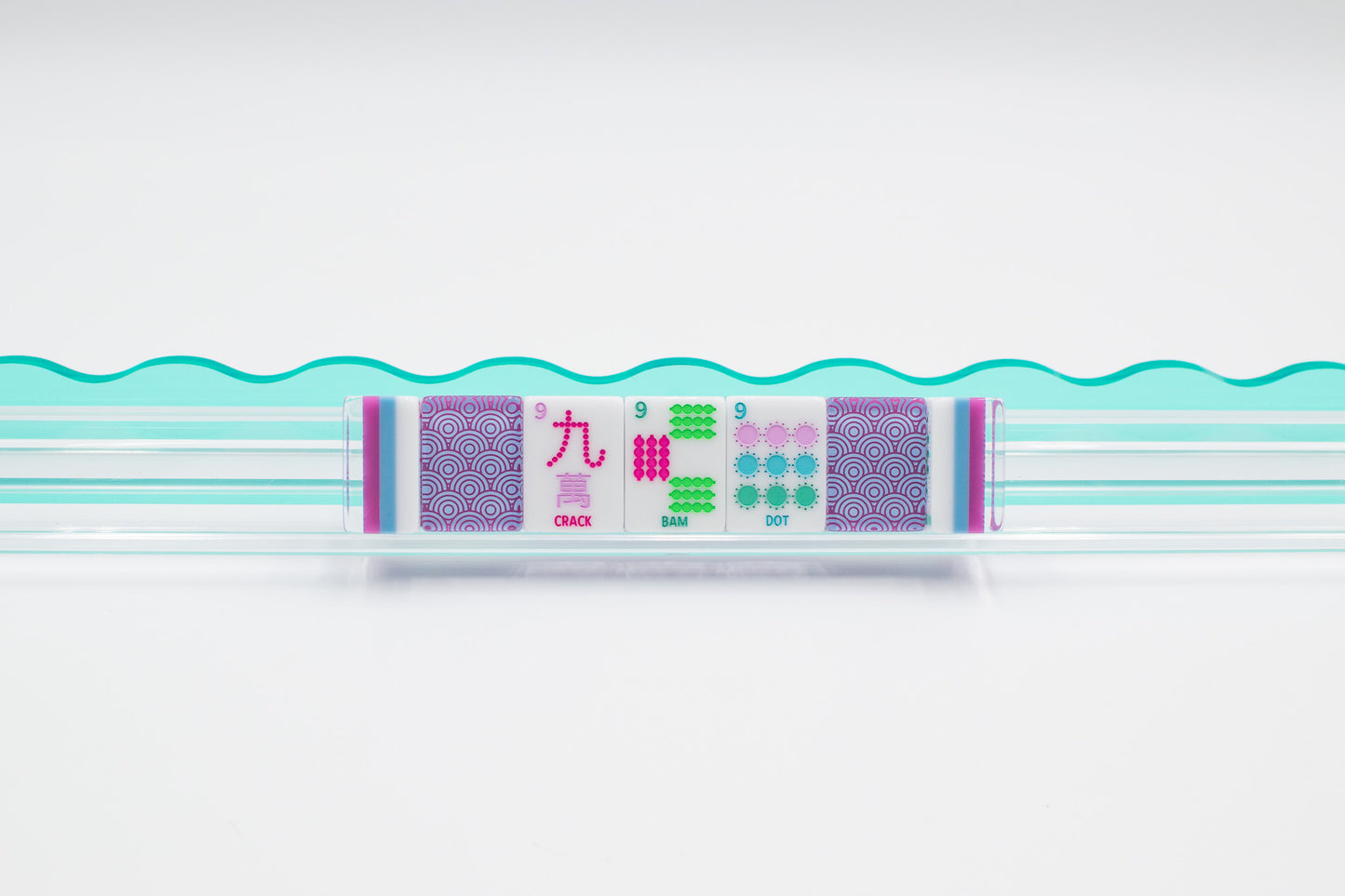 (PRE-ORDER) Crystal Confetti Purple | Mahjong with a Sprinkle of Color and Joy | Clear Top with Colorful Pattern and Layers
