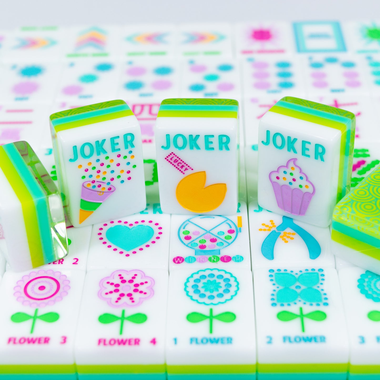CRYSTAL CONFETTI  |  Citrus Green  |  Mahjong with a Sprinkle of Color and Joy