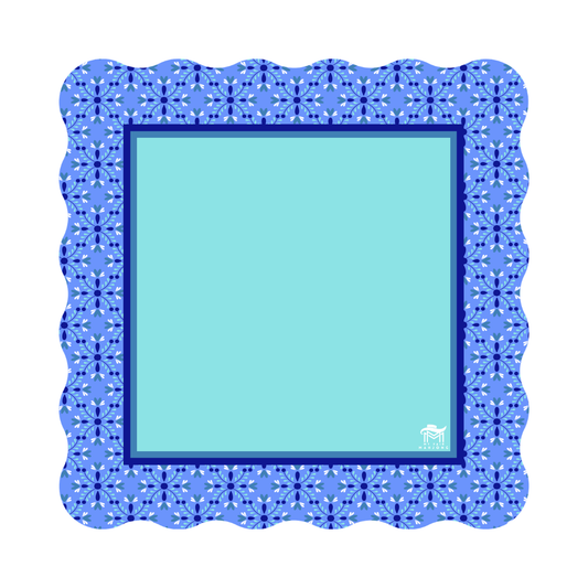 MAHJONG MAT  |  Garden Party  |  Bluebell  |  31" x 31"