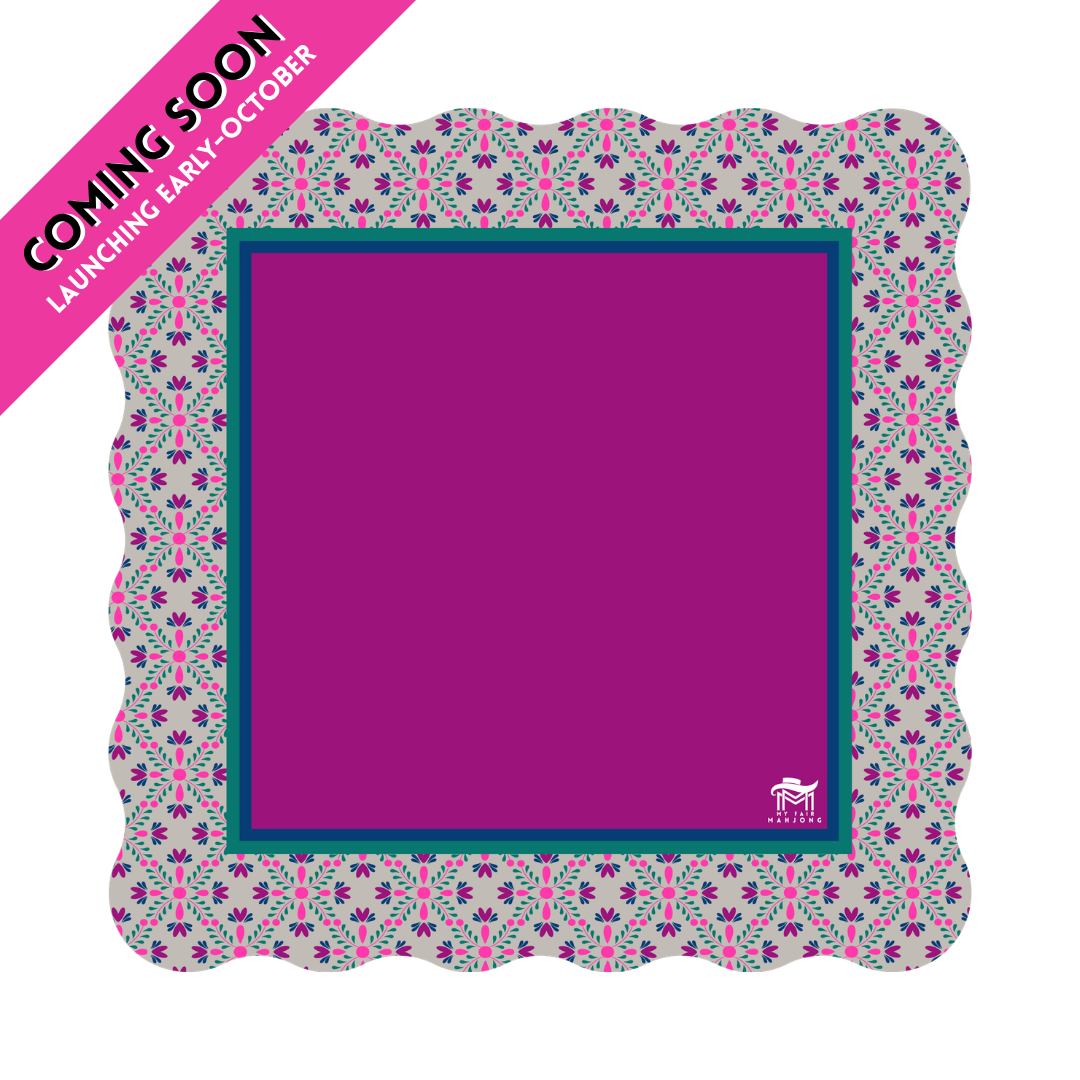 (COMING SOON) MAHJONG MAT  |  Garden Party  |  Mulberry  |  31" x 31"