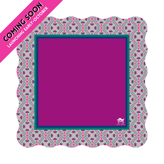 (COMING SOON) MAHJONG MAT  |  Garden Party  |  Mulberry  |  31" x 31"