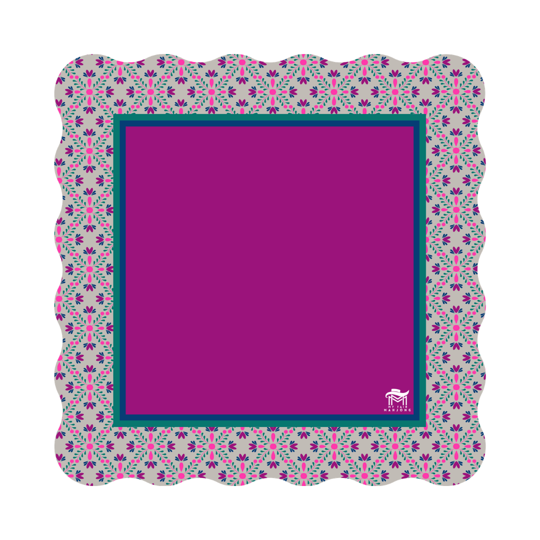 (COMING SOON) MAHJONG MAT  |  Garden Party  |  Mulberry  |  31" x 31"