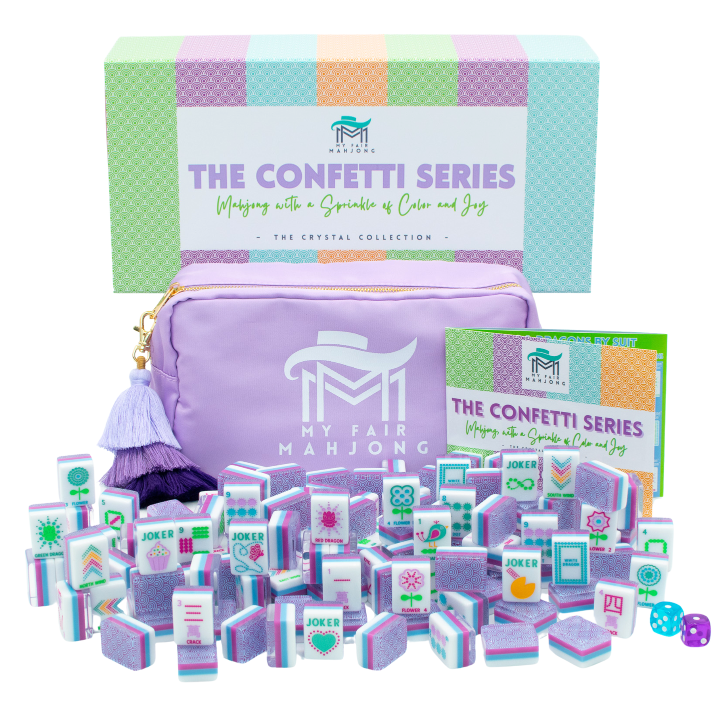 CRYSTAL CONFETTI  |  Purple  |  Mahjong with a Sprinkle of Color and Joy