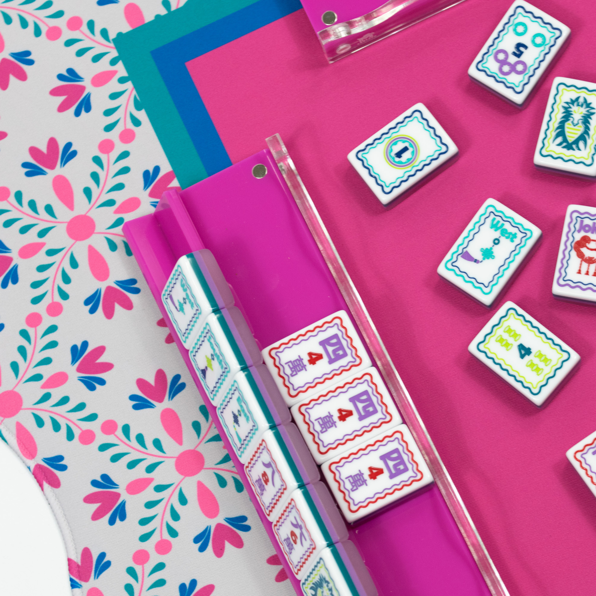 (COMING SOON) MAHJONG MAT  |  Garden Party  |  Mulberry  |  31" x 31"
