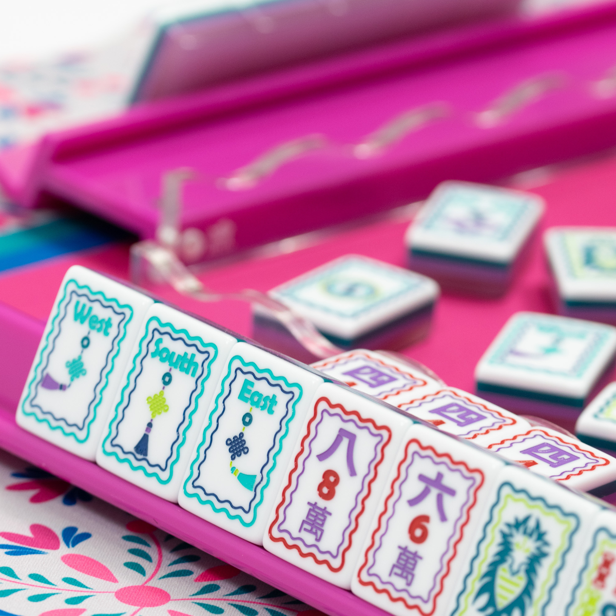 (COMING SOON) MAHJONG MAT  |  Garden Party  |  Mulberry  |  31" x 31"