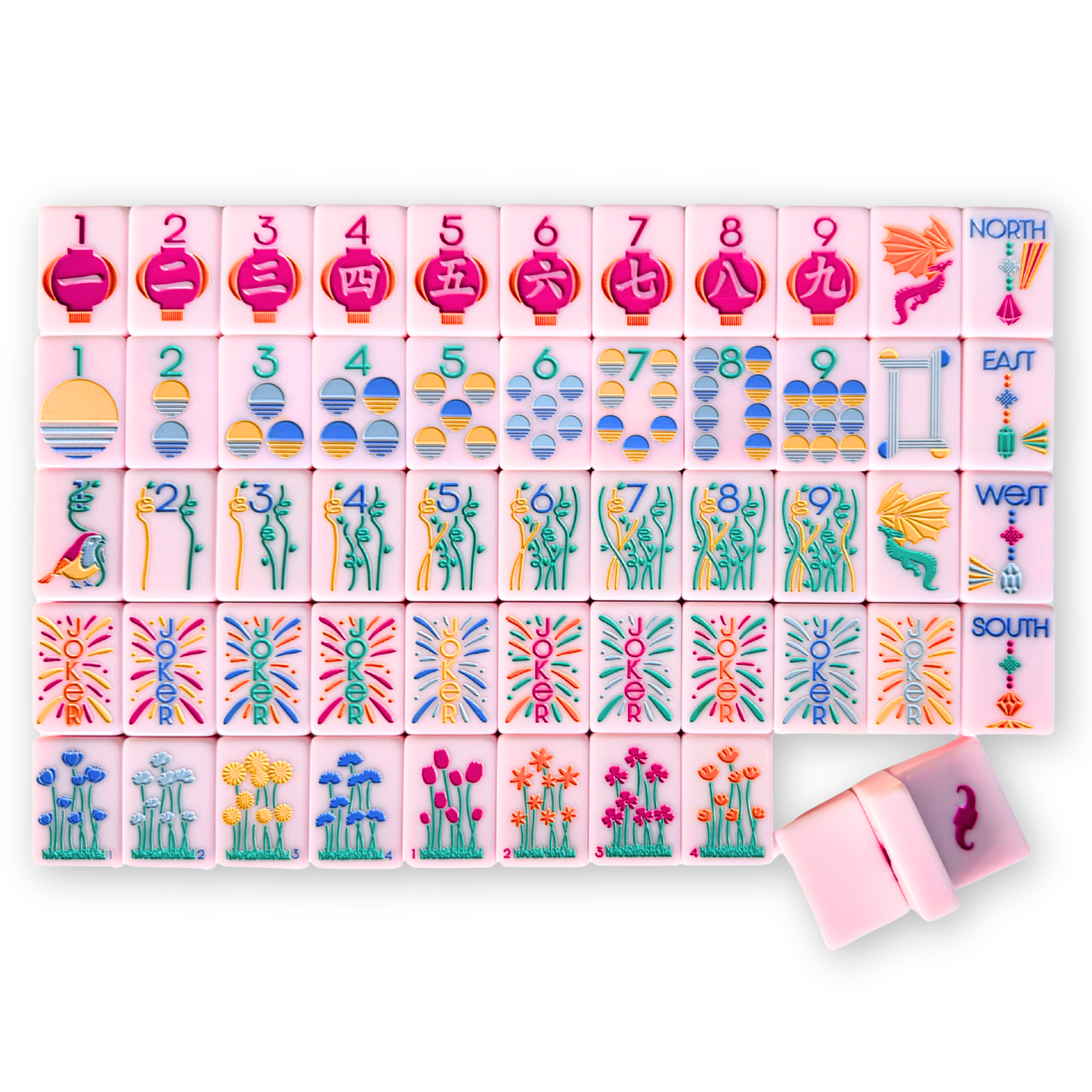 (PRE-ORDER) THE LUMERA SERIES  |  Mahjong that Radiates Joy  |  Light Pink Melamine Tile