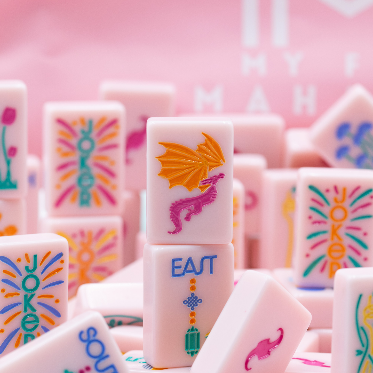 (PRE-ORDER) THE LUMERA SERIES  |  Mahjong that Radiates Joy  |  Light Pink Melamine Tile