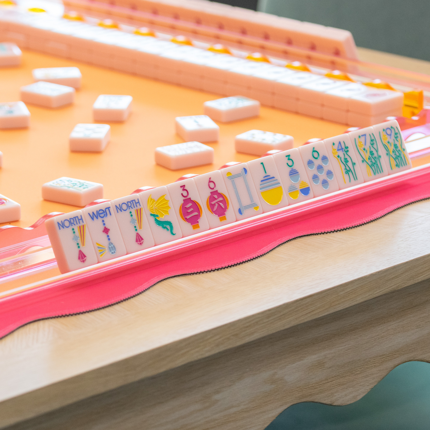 (PRE-ORDER) THE LUMERA SERIES  |  Mahjong that Radiates Joy  |  Light Pink Melamine Tile