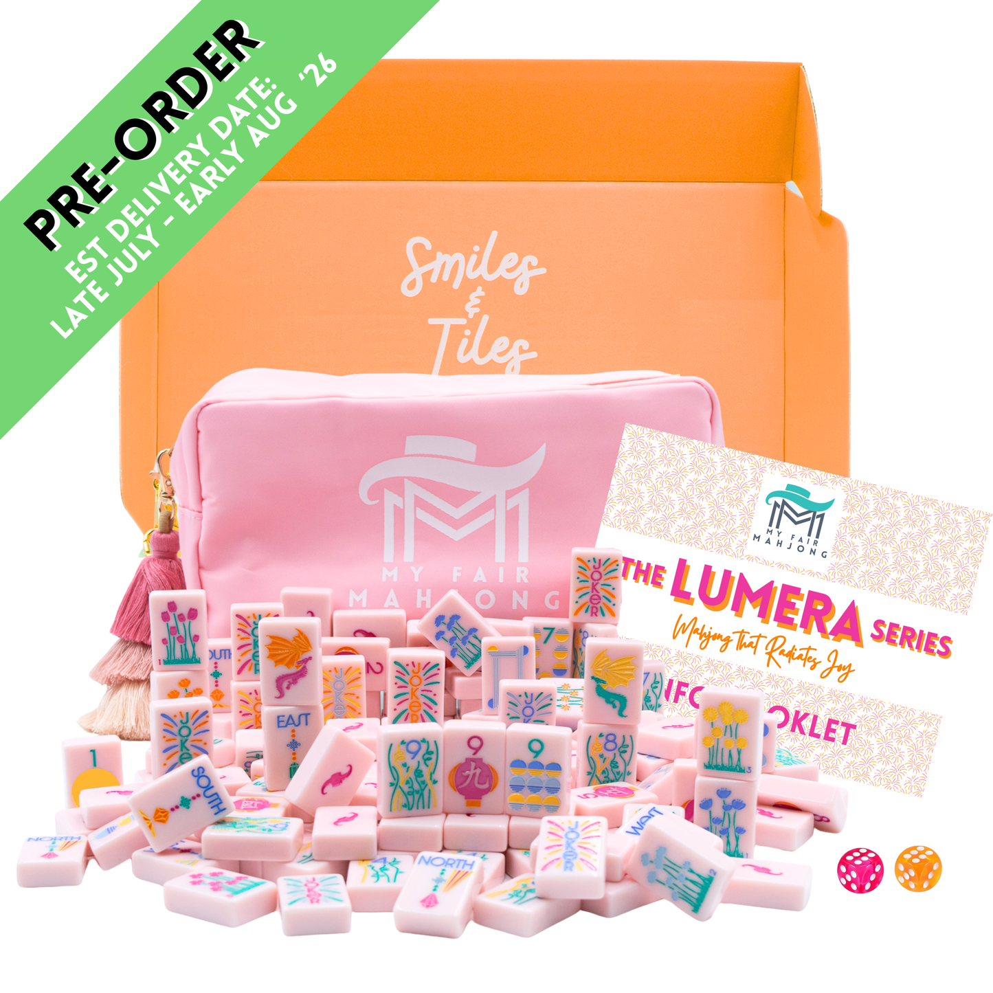 (PRE-ORDER) THE LUMERA SERIES  |  Mahjong that Radiates Joy  |  Light Pink Melamine Tile