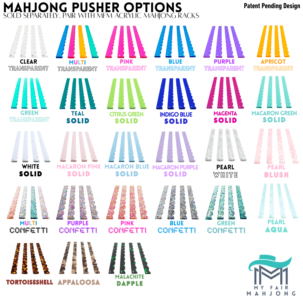 MAHJONG RACK PUSHER ADD-ON - MAGNETIC  |  Premium Acrylic  |  Patent Pending