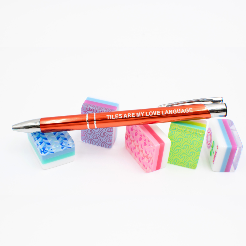 MAHJONG PEN SET  |  5 Colorful Pens with Funny Mahjong Sayings