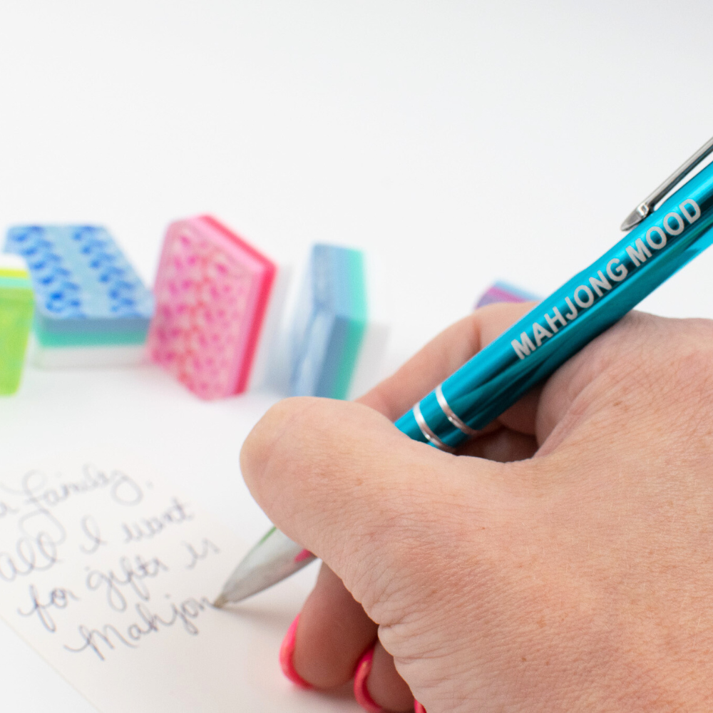 MAHJONG PEN SET  |  5 Colorful Pens with Funny Mahjong Sayings