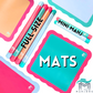 Mahjong Mat with Scalloped Edge in 4 bright color combinations Pink Blue Turquoise Green Orange- Mahjongg Mat Large Standard Tile Sets