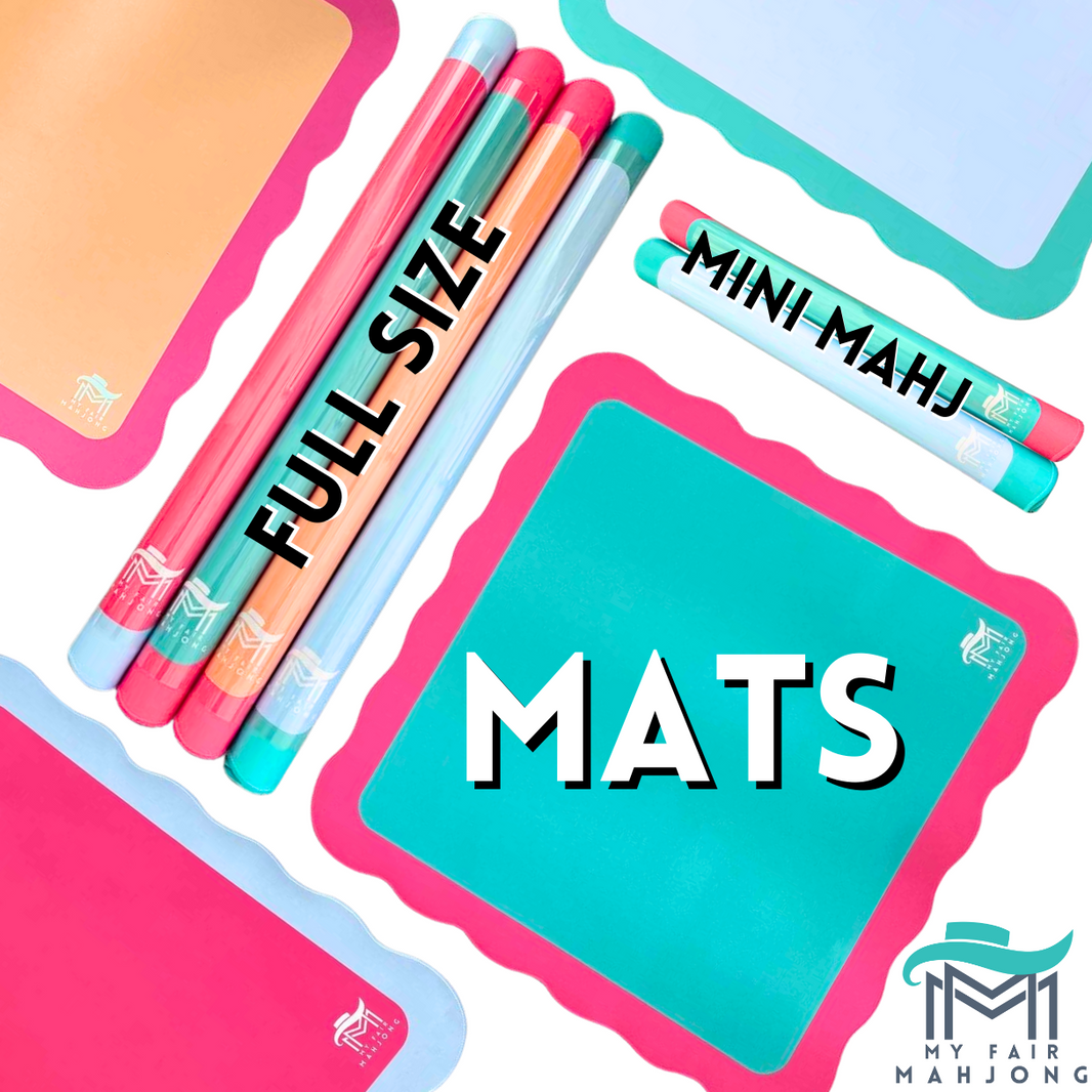Mahjong Mats & Table Covers- Scalloped Edges, Bright Colors – My Fair ...