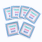 Colorful Unique Mahjong cocktail napkins- set of 50-  with pink green and blue words Crack Bam Dot - airlaid technology - luxury eco friendly disposable napkins for Mah Jongg parties tournaments game night or mahjongg gift.