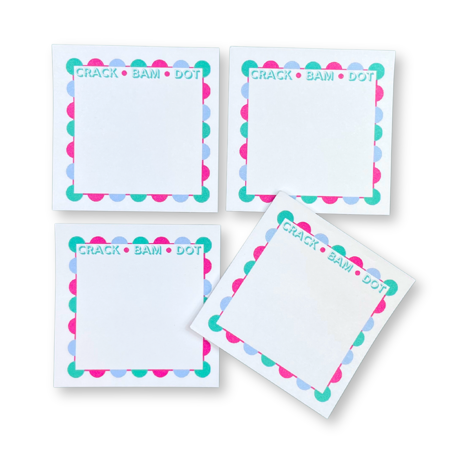 Mahjong Sticky Note Pads Set of 4 Gift Prize or Favor Game Party or Tournament