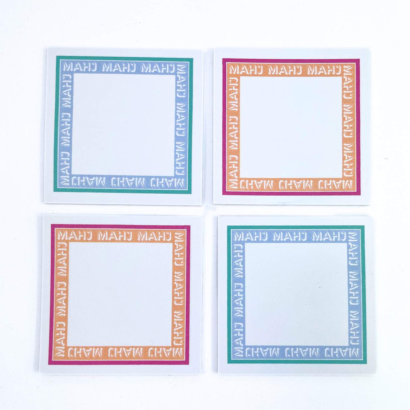 Mahjong Sticky Note Pads (Set of 4, 2 in each design) | Gift, Prize or ...