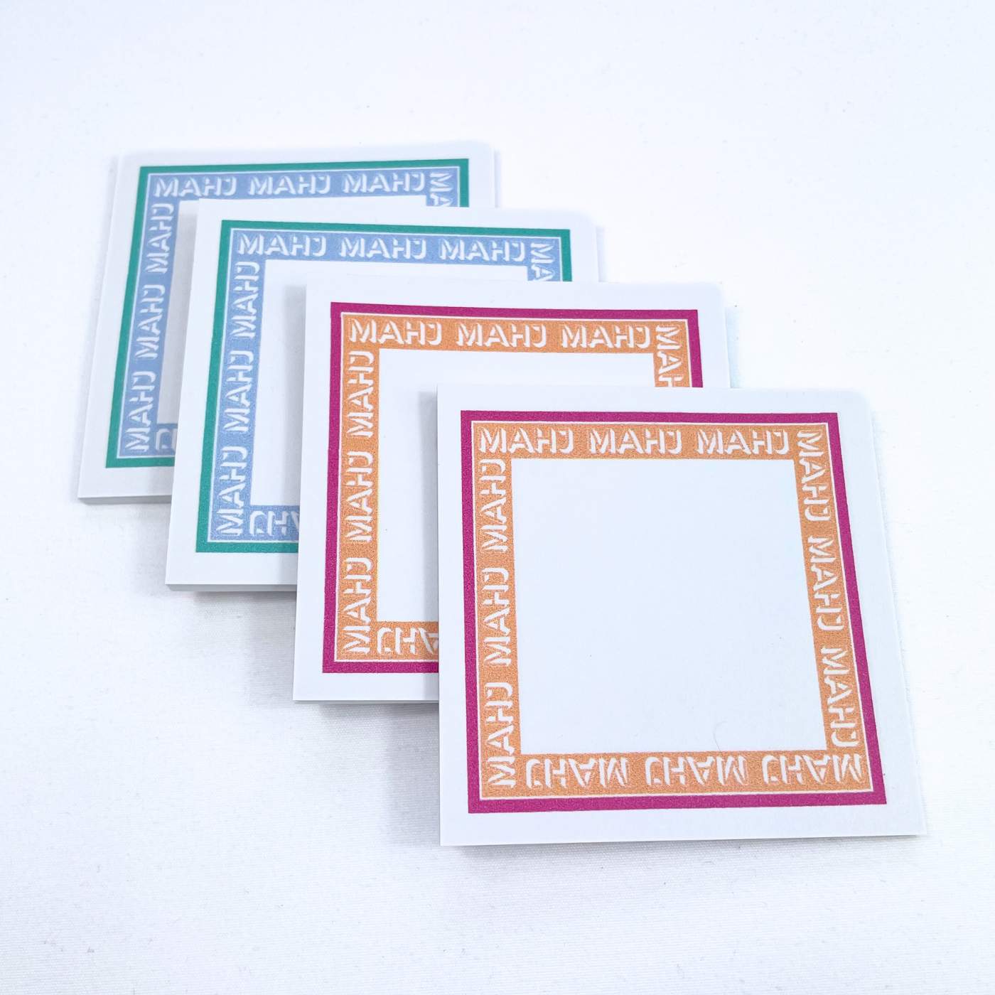 Mahjong Sticky Note Pads (Set of 4, 2 in each design) | Gift, Prize or ...