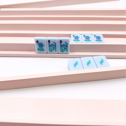 Wooden, Painted Mahjong Racks (20