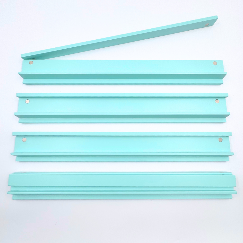 Blue Mahjong Rack Wooden, Painted Mahjong Racks (20