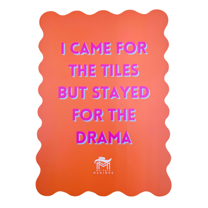 MAHJONG SHUFFLE CARD  |  Scalloped Edges & Bright Colors  |  Sized to Store with League Cards