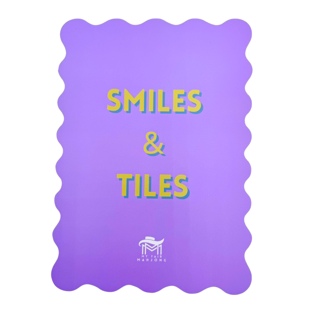 MAHJONG SHUFFLE CARD  |  Scalloped Edges & Bright Colors  |  Sized to Store with Mahjong League Cards