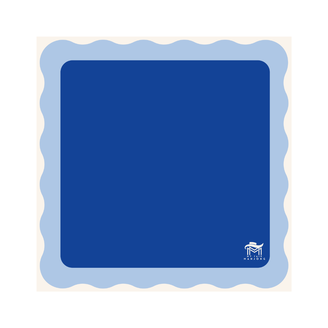 Scalloped Mahjong Mat (5 Color Combinations, Large)  |  Bright Colors  |  31" x 31"