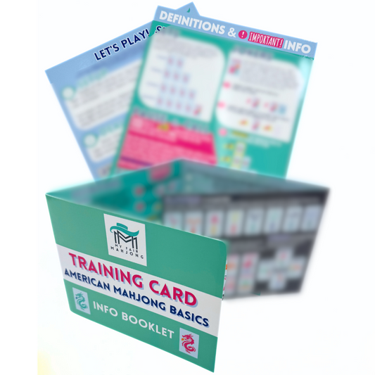 Mahjong Quick Start Guide Infographic Card Booklet with Steps Charleston Dealing Playing