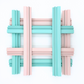 Wooden, Painted Mahjong Racks  (20", Set of 4)  |  Green, White and Pink Sets  |  Strong Magnetic Attached Pusher