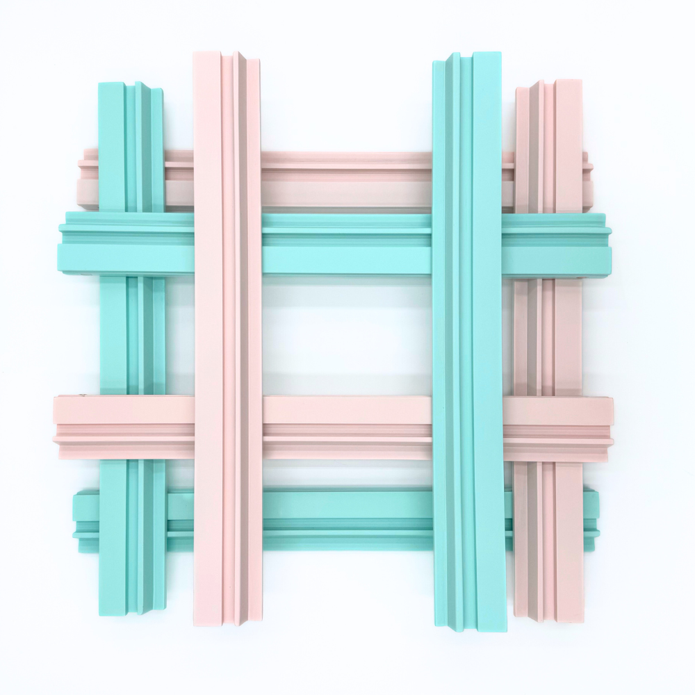 Wooden, Painted Mahjong Racks  (20", Set of 4)  |  Green, White and Pink Sets  |  Strong Magnetic Attached Pusher