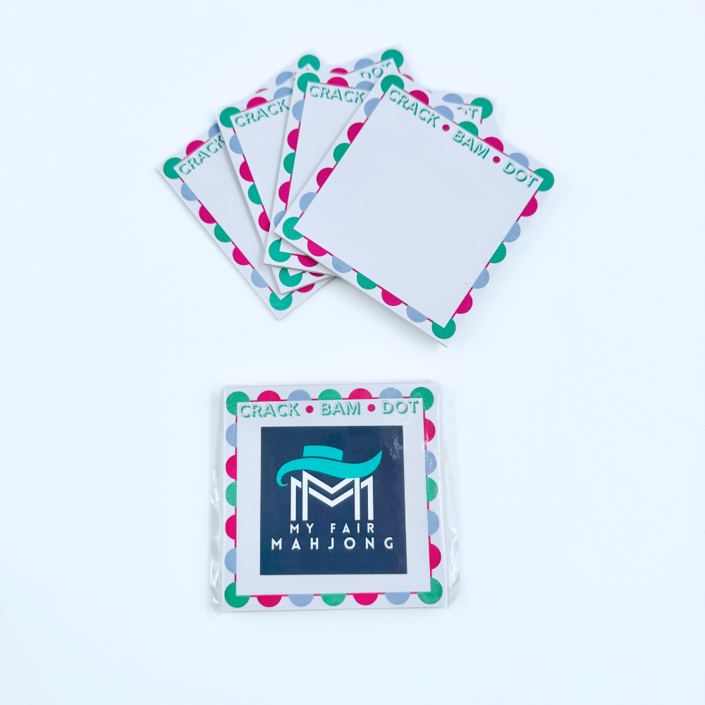 Mahjong Sticky Note Pads (Set of 4) | Gift, Prize or Favor | Game, Par ...