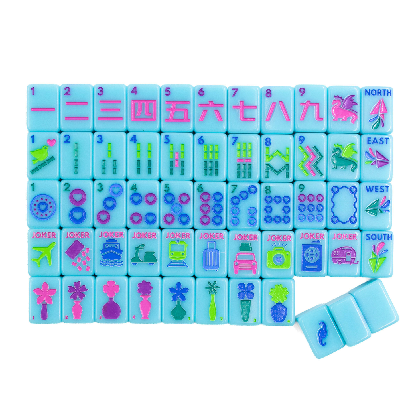 (PRE-ORDER) MINI TRAVEL MAHJONG  |  Mini Anywhere Series  |  Blue