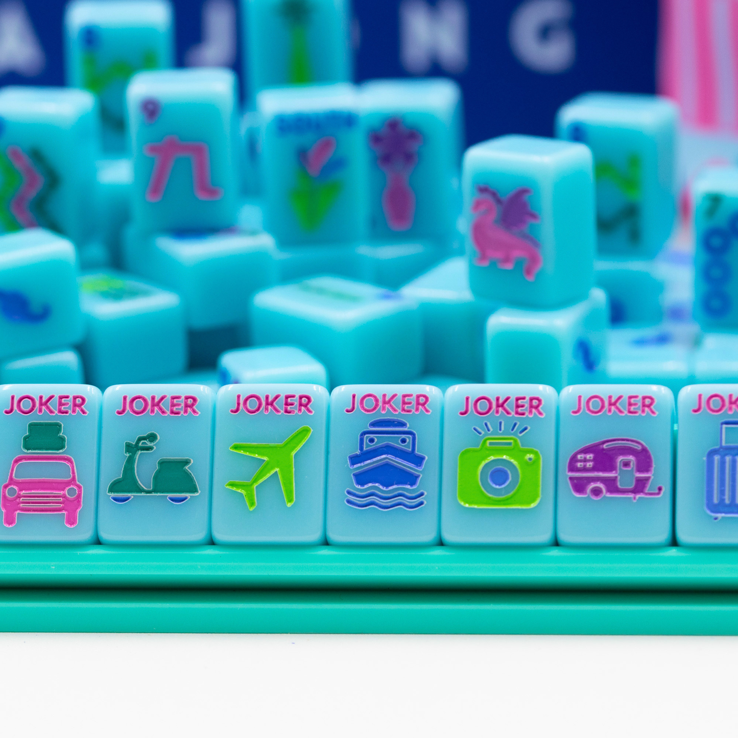 (PRE-ORDER) MINI TRAVEL MAHJONG  |  Mini Anywhere Series  |  Blue
