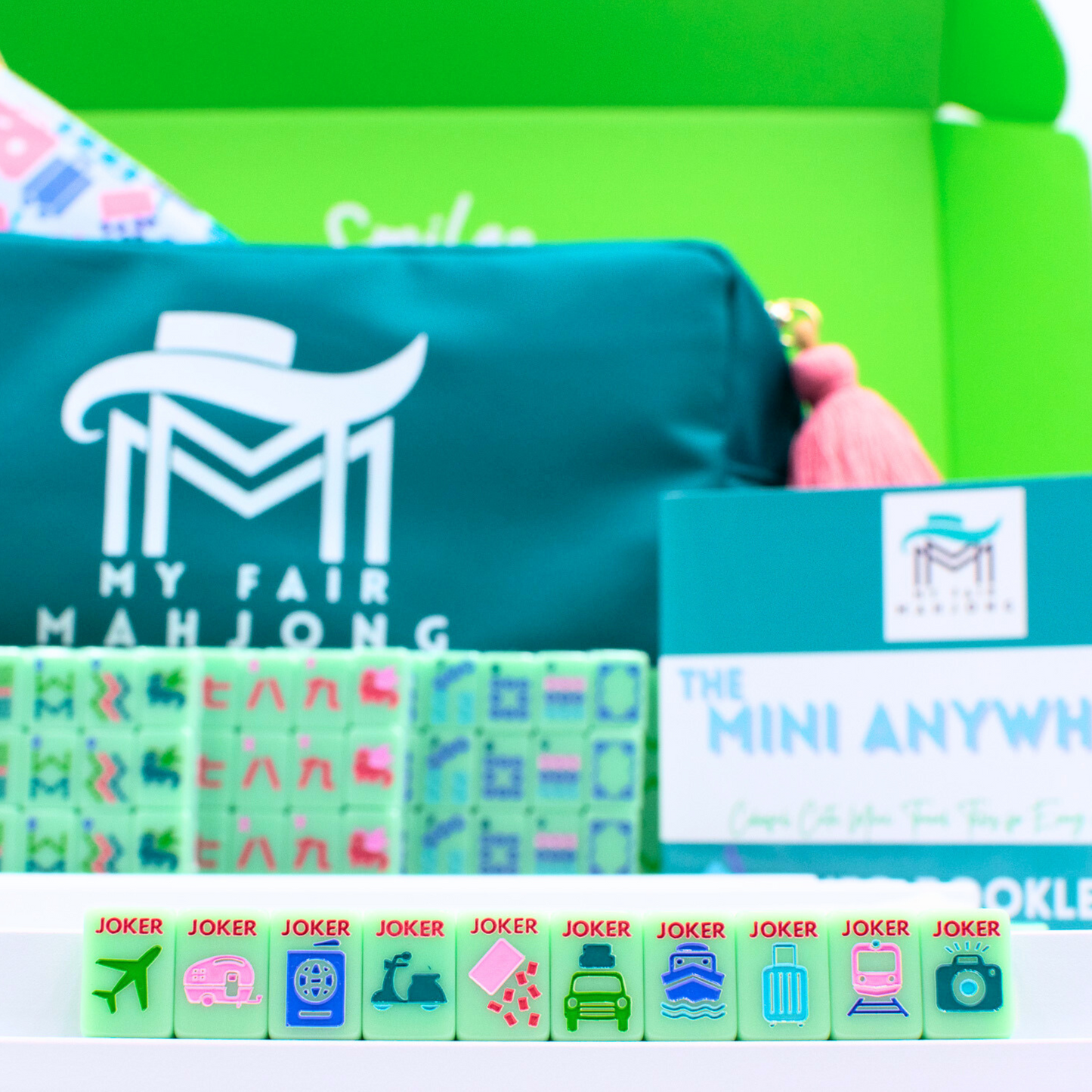 MINI TRAVEL MAHJONG  |  Mini Anywhere Series  |  Green