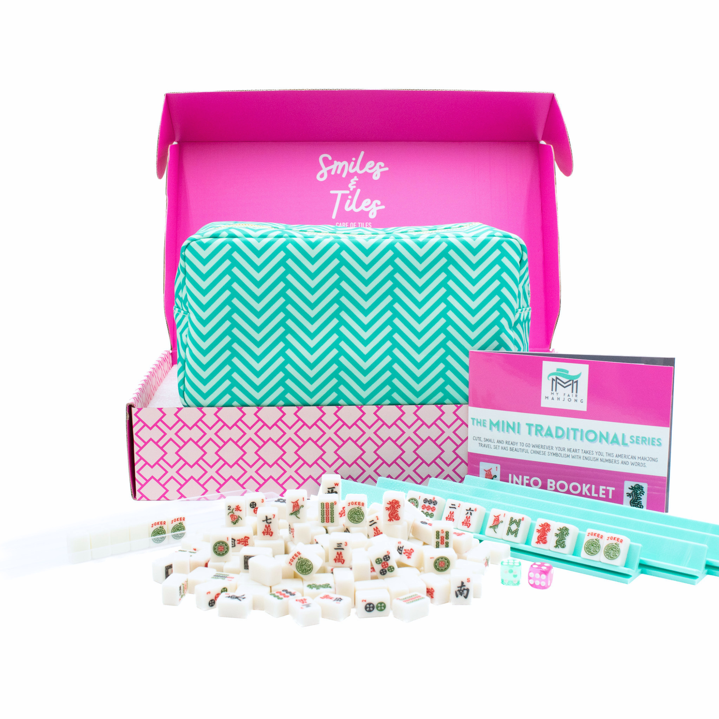 MINI TRADITIONAL SERIES with Upgraded Acrylic Racks | American Mahjong Tiny Travel Set