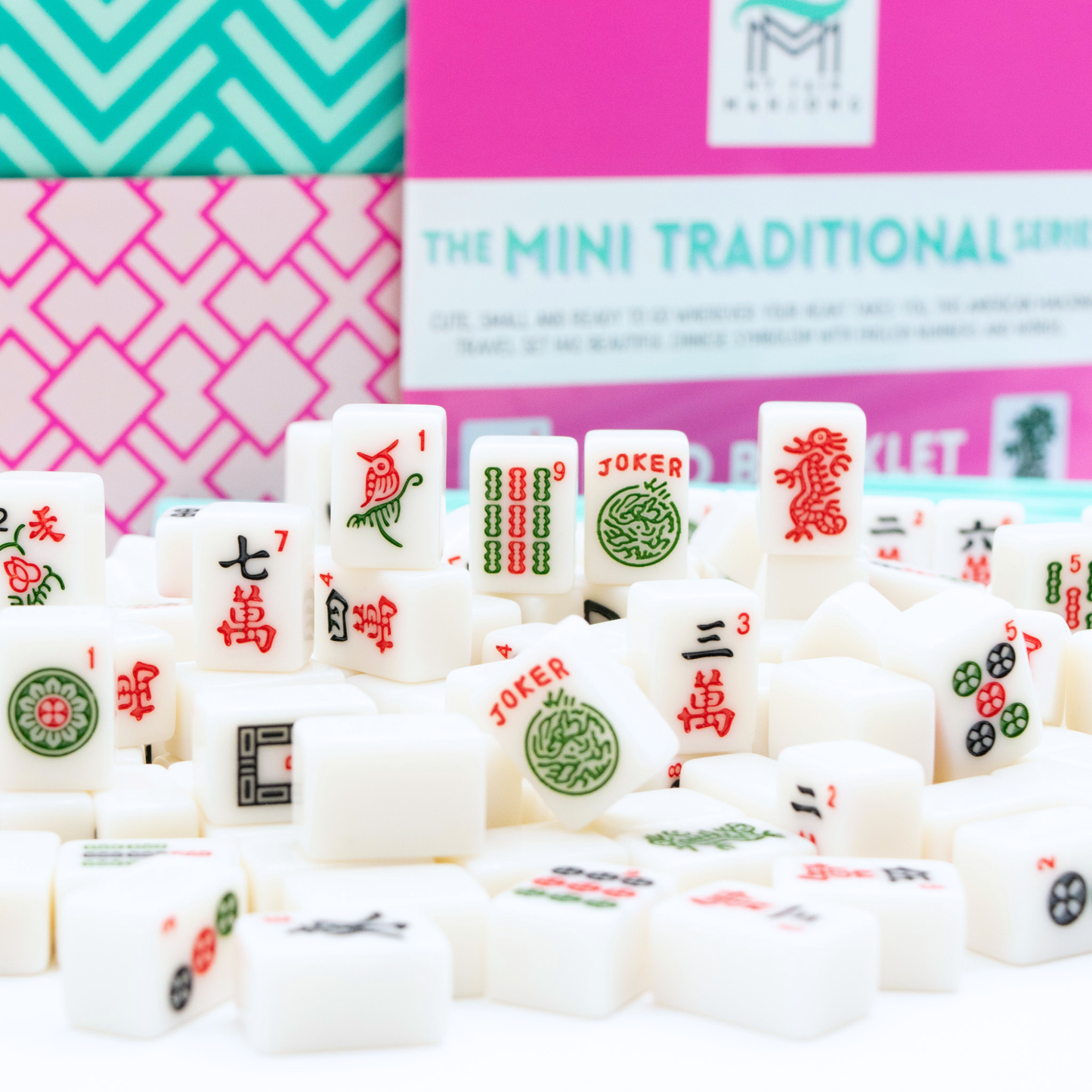 MINI TRADITIONAL SERIES with Upgraded Acrylic Racks | American Mahjong Tiny Travel Set