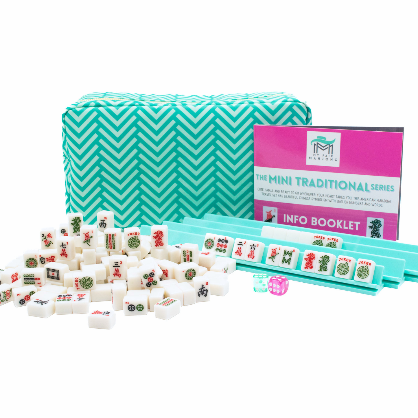 MINI TRADITIONAL SERIES with Upgraded Acrylic Racks | American Mahjong Tiny Travel Set