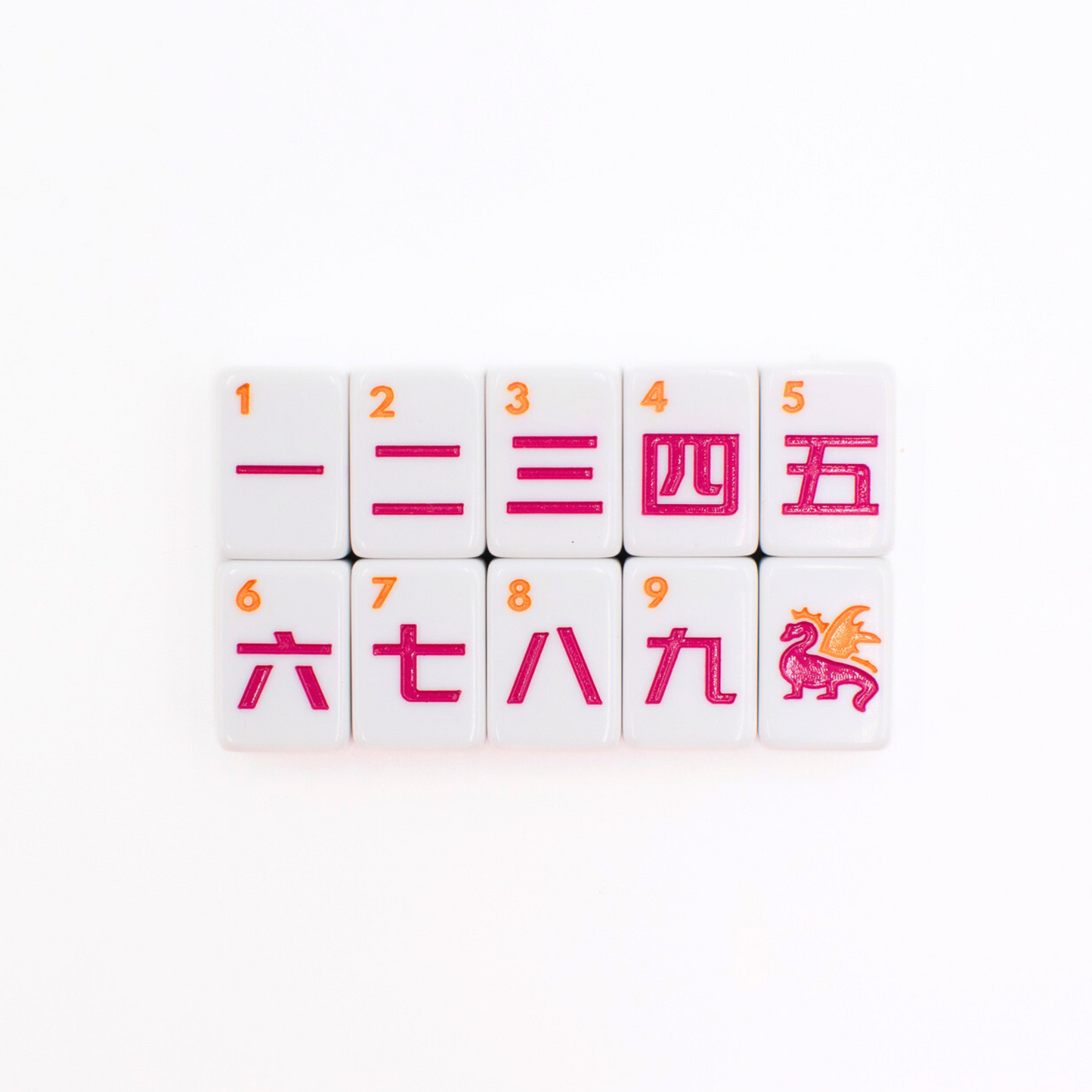 (BACK-ORDER) MINI ANYWHERE SERIES- White | Colorful Tiny Travel Mahjong Set