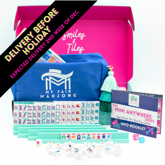 (BACKORDER- WILL ARRIVE BY HOLIDAY) MINI TRAVEL MAHJONG  |  Mini Anywhere Series  |  White